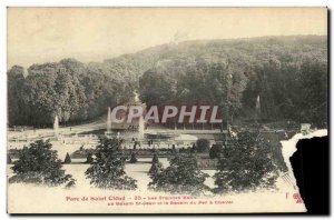 Postcard Old St Cloud Grandes Eaux Basin St Jean and iron basin horse