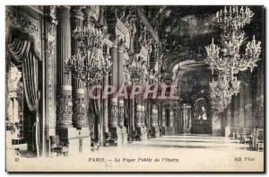 Paris - 9 - The Foyer of Public & # 39Opera - Old Postcard