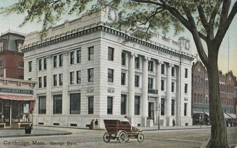 CAMBRIDGE, Massachusetts, 1900-1910s; Savings Bank