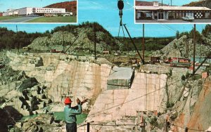 Vintage Postcard Rock Of Ages Granite Quarry Monuments Markers Barre Vermont VT
