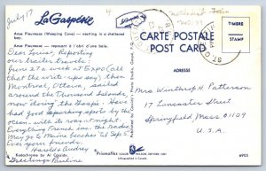 Anse Pleureuse, Weeping Cove, La Gaspésie Quebec Canada, Vintage 1967 Postcard