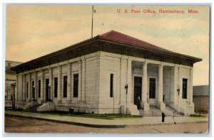 1917 U.S. Post Office Exterior Roadside View Hattiesburg Mississippi MS Postcard