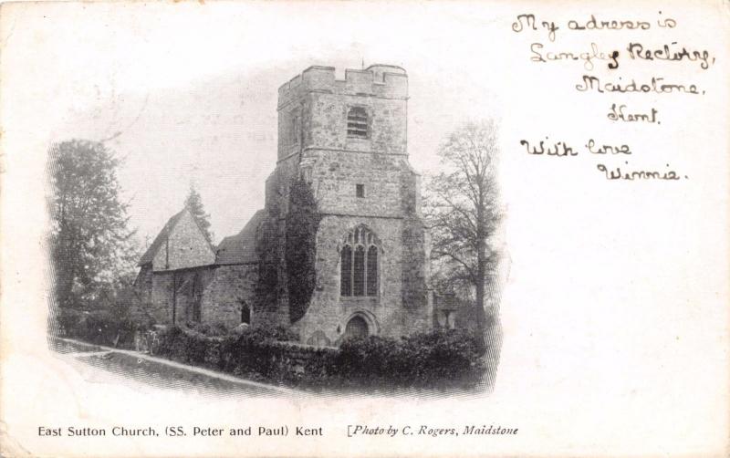 EAST SUTTON KENT UK ST PETER~ST PAUL CHURCH~RUCK PRINTER~ROGERS PHOTO POSTCARD 