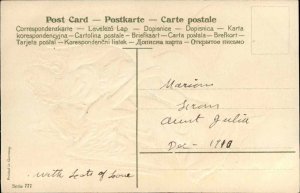 Christmas Pretty Young Angels Embossed c1910 Vintage Postcard