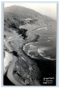 Vintage Paterson Beach Oregon Ocean Coast Highway RPPC Postcard F144E