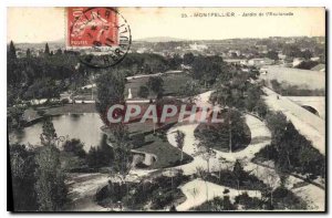 Old Postcard Montpellier Esplanade garden