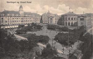 Kristiania Norway Storinget og Grand Hotel Birds Eye View Postcard J79223