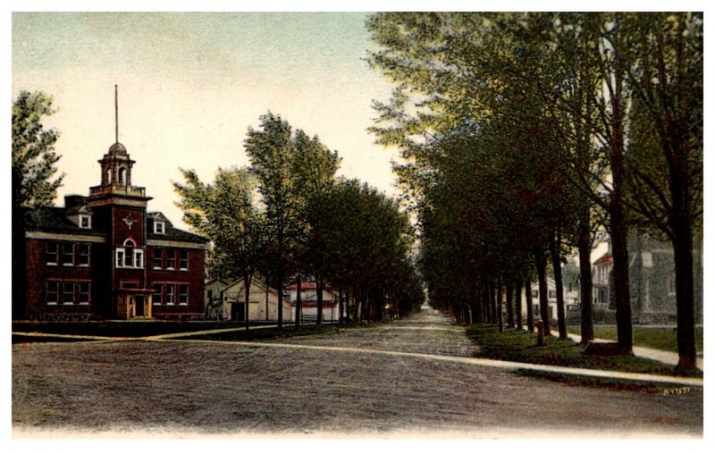 New York Holley High School and street United States New York