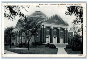 c1940 Mitchell Hall University Delaware Exterior Path Newark Delaware Postcard 