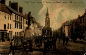 Berwick-on-Tweed England High Street School Boys c1910 Vintage Postcard