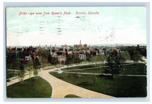 Vintage Birds Eye View From Queens Park Toronto Canada Postcard P99E