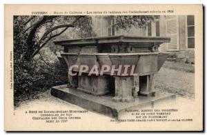 Old Postcard Poitiers Chievres Musee the remains of the tomb of Rochechouart