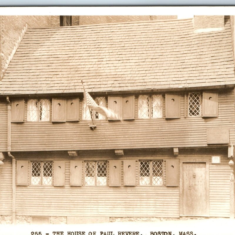 c1930s Boston MA House RPPC Paul Revere's Home Historic Downtown Real Photo A259