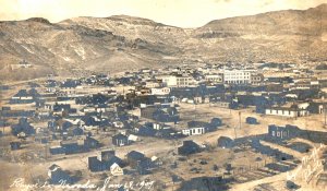 1909 Bird's Eye View Rhyolite Nevada Real Photo E. Moffat RPPC Postcard F142