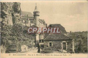 Postcard Old Street of Rocamadour Haberdashery and Palace of the Bishops of T...