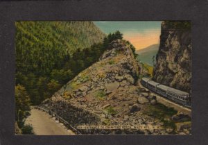 NH Railroad Train Crawford Notch White Mtns New Hampshire Postcard