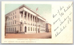 Vintage Postcard Charleston Hotel Building Road Street South Carolina by Detroit