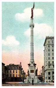 Postcard MONUMENT SCENE Allentown Pennsylvania PA AS8980