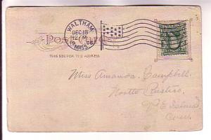 Norembega Tower, Weston, Massachusetts, Used 1906 Flag Cancel