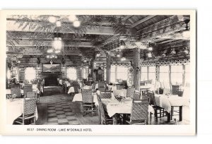 Lake McDonald Montana MT RPPC Real Photo 1930-1950 Lake McDonald Hotel Dining