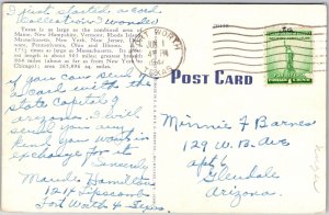 Texas, 1947 Oldfield Longhorn Steer State Capitol Bluebonnets TX Posted Postcard