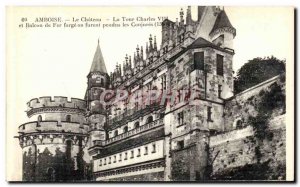 Old Postcard Amboise The Chateau La Tour Charles VIII