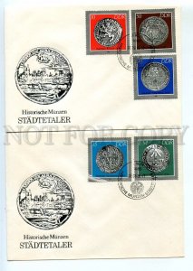 440719 EAST GERMANY GDR 1986 year set of FDC thaler museum coins