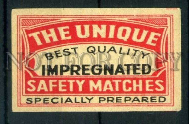 500598 UNIQUE Vintage match label