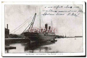 Old Postcard Boat Ship Le Havre The Transatlantic Savoy