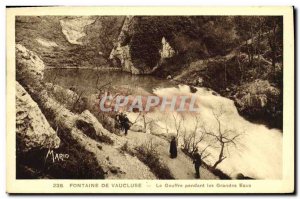 Old Postcard Fountain Vaucluse The Abyss During the Great Waters