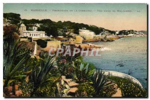 Postcard Old Marseille la Corniche Promenade taking Maldorme View