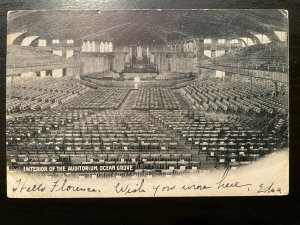 Vintage Postcard 1906 Interior of Auditorium Ocean Grove New Jersey