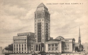 Vintage Postcard 1913 Union County Court House Elizabeth New Jersey N. J.