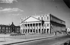Guadalajara Mexico 1940s RPPC Real Photo Postcard Teatro Degollado Theatre