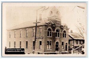 c1920's Community House Granville New York NY RPPC Unposted Photo Postcard