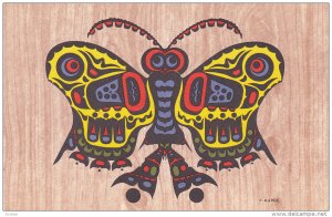 Indian Motiff BUTTERFLY Pacific Northwest Coast , B.C. , Canada , 50-60s