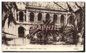 Old Postcard Toulon Museum and City Library