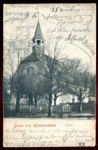 dc1844 - GERMANY Gruss aus Hamelwoerden 1909 Church