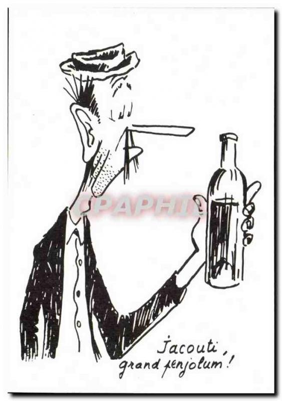 Postcard Modern Humor Drawing Charles Mouly Jacouti Grand Candleholders! alcohol