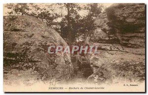 Old Postcard Rochers de Nemours Chaintreauville