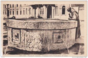 Piazza S. Angelo, Fontana Di S. Francesco D'Assisi, MILANO, Lombardia, Italy,...