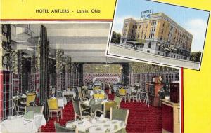 Lorain Ohio Hotel Antlers Antique Postcard J50984