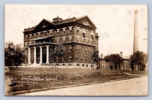 J94/ Akron Ohio RPPC Postcard c1910 City Hospital Building 417