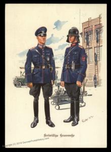 Germany 1939 SS Technische Nothilfe TeNo Volunteer Firemen Deutschen Poliz 90980