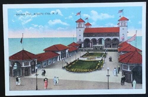 Garden Pier Atlantic City NJ Virginia Post Card Co 8119N 