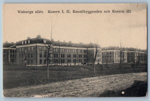 Visby Sweden Postcard Visborg Castle Barracks I, II c1910 Unposted Antique