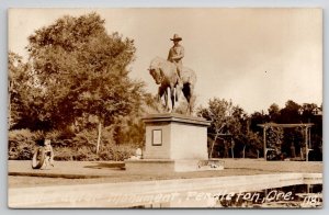 Pendleton OR Oregon Taylor Monument RPPC Real Photo Postcard J36