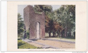 NORFOLK, Virginia; Jamesrown Church Tower and Foundation, Jamestown Expositio...