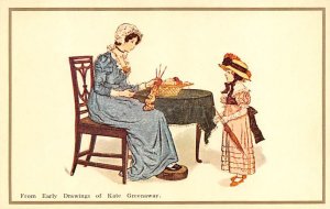 Artist Signed Kate Greenaway From Early Drawings Reproduction Unused 