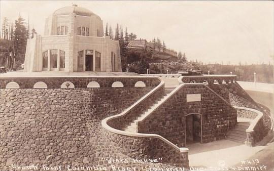 Vista House Crown Point Columbia River Highway Oregon Real Photo